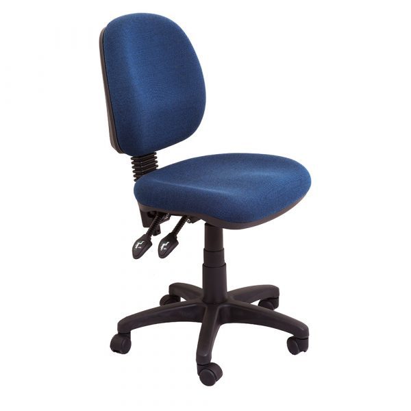 Commercial Grade Medium Back Ergonomic Operator Chair Navy Blue