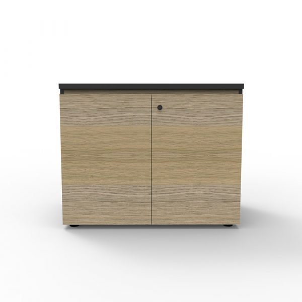 This Deluxe Infinity Swing 2 door cupboard is completely lockable and finished in a stunning laminate design with black trimming. Featuring a shark nose on the top door for easy opening.
