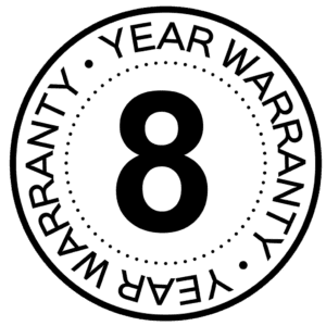 8 Year Warranty Badge