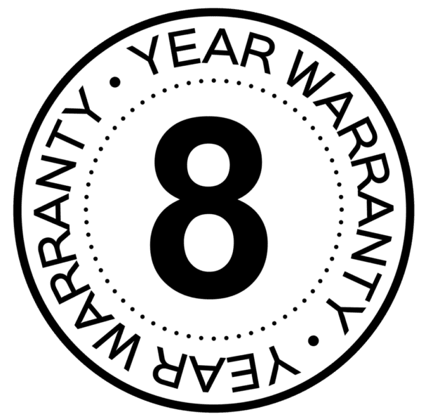8 Year Warranty Badge