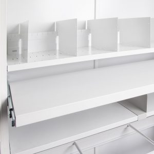 GO Pull Out File Shelf White China Right Side