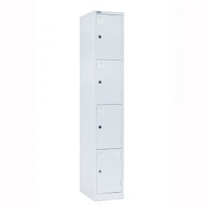 GO Four Tier Locker White Right Front View