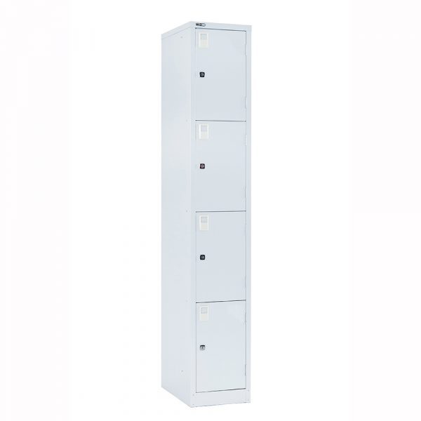 GO Four Tier Locker White Right Front View