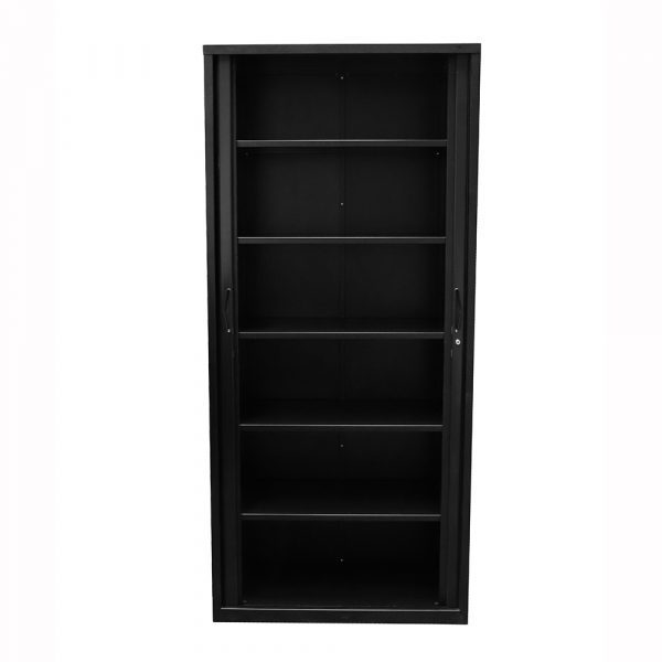 GO Tambour Door Unit Black Tall Size Front Opened View