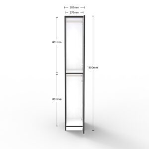 Two Door Melamine Locker Dimensions