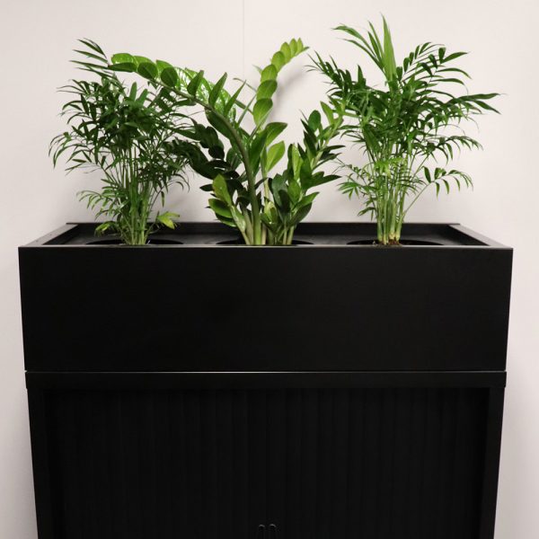 Planter Box Black Front View Situation