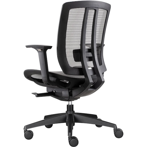Oasis Black Mesh Office Chair Left Back Side View