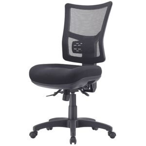 Brent Black Office Chair Front Left Side View