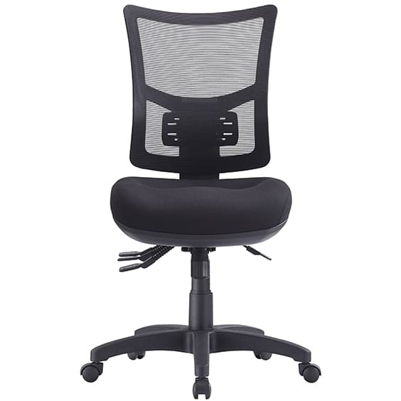 Brent Black Office Chair Front View