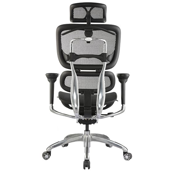 Ergo Mesh Office Chair With Headrest Back View