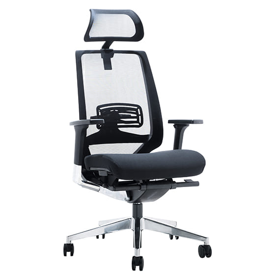 Evita Mesh Office Chair With Head Rest Front Right View