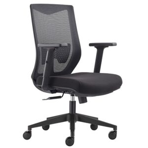 Gibbs Black Office Chair Front Side View