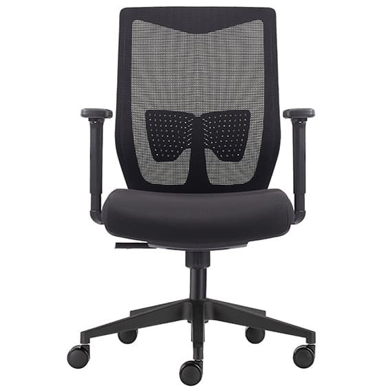 Gibbs Black Office Chair Front View