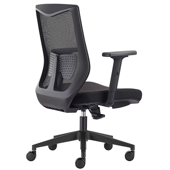 Gibbs Black Office Chair Back Right Side View