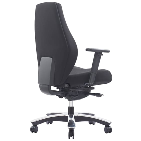 Impact Black Office Chair Without Headrest Right Back View