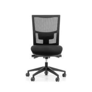 Team Air Executive Black Office Chair Without Arms Front View