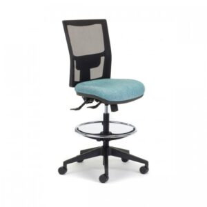 Team Air Drafter Light Blue Right Office Chair Side View