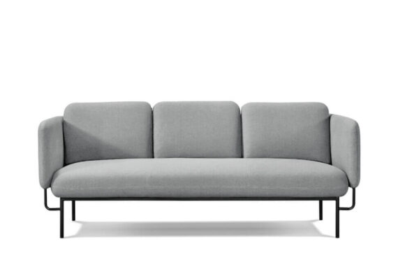 Light Grey Capri Three Seater Lounge Chair Sofa